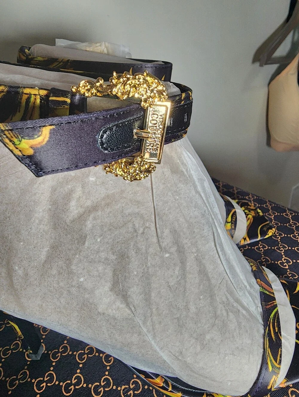 AUTHENTIC Versace Jeans Couture Baroque Heels | Size 6 | Brand New | Dust Bag - Picture 9 of 16